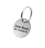 CombiCraft Aluminium sleutellabel met naam en telefoonnummer zilverkleurig - per stuk