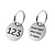 CombiCraft Aluminium sleutellabel met nummer en tekst (tweezijdig) - per stuk