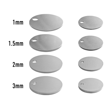 CombiCraft Aluminium sleutellabel met nummer, tekst en logo zilverkleurig tweezijdige gravering - per stuk