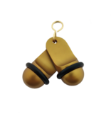 CombiCraft Mini Classic aluminium hotelsleutelhanger in goud met zwarte gravering