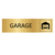 Goud aluminium deurbordje Garage