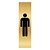 CombiCraft Goud aluminium deurbordje Heren pictogram