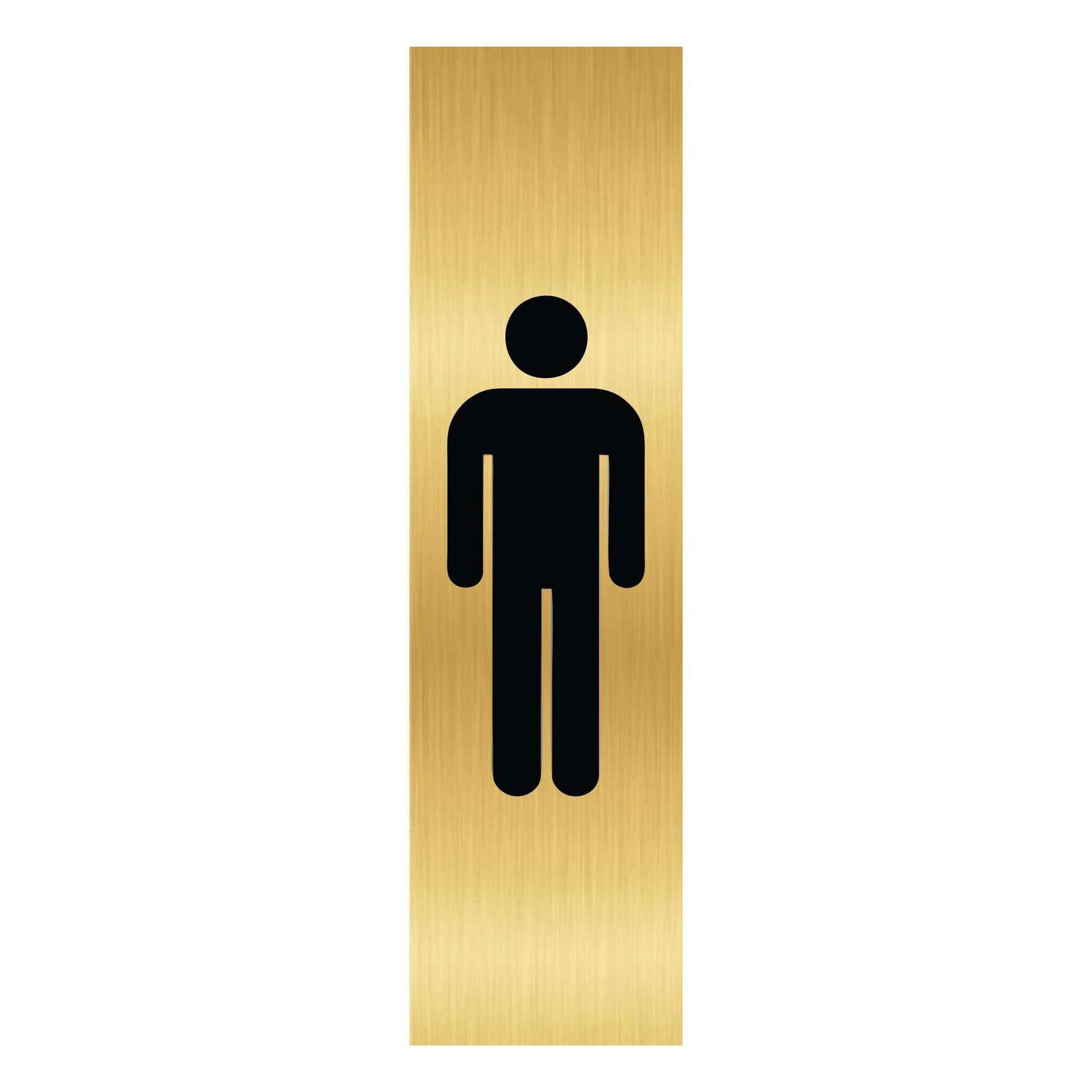CombiCraft Goud aluminium deurbordje Heren pictogram 165x45mm - per 1 stuk