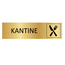 Goud aluminium deurbordje Kantine 165x45mm - per 1 stuk