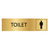 CombiCraft Goud aluminium deurbordje Toilet met man symbool