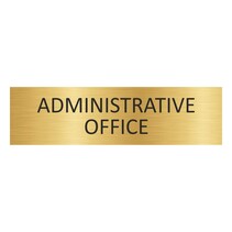 Goud aluminium deurbordje Administrative office