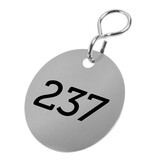 CombiCraft RVS sleutellabel actiemodel met nummer - per 1 stuk