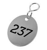 CombiCraft RVS sleutellabels met nummergravering - per 1 stuk