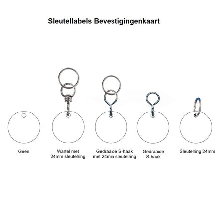 CombiCraft RVS sleutellabels met tekstgravering - per 1 stuk