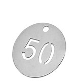 CombiCraft RVS sleutellabels Ø30 mm uitgespaard getal - per set