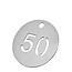 CombiCraft RVS sleutellabels Ø30 mm uitgespaard getal - per set