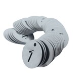 CombiCraft RVS sleutellabels Ø30 mm uitgespaard getal - per set