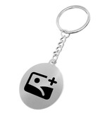 CombiCraft Blanco RVS sleutelhanger met logo - per 1 stuk