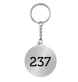 CombiCraft RVS sleutelhanger met nummer - per 1 stuk
