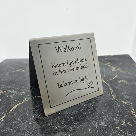 CombiCraft RVS tafelbordje van 100 x 100 mm met eigen ontwerp - per 1 stuk