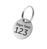 CombiCraft Aluminium sleutellabel met tekst en nummer zilverkleurig - per stuk