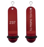 CombiCraft Big Classic aluminium hotel sleutelhanger bordeaux rood met gravering