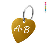 CombiCraft Aluminium sleutellabel hart 29x29mm met initialen- per 1 stuk