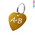 CombiCraft Aluminium sleutellabel hart met initialen
