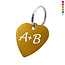CombiCraft Aluminium sleutellabel hart 29x29mm met initialen- per 1 stuk