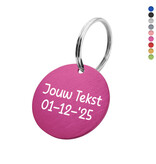 CombiCraft Aluminium sleutellabel Ø 35mm met datum en tekst - per 1 stuk