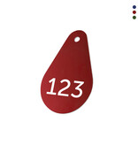 CombiCraft Aluminium nummerplaatje 29x45mm met nummer druppel - per stuk