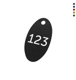 CombiCraft Aluminium nummerplaatje 24x40mm met nummer ovaal - per stuk