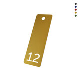 CombiCraft Aluminium nummerplaatje 25x70mm met nummer rechthoek - per stuk