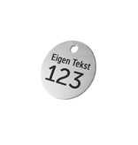 CombiCraft Aluminium nummerplaatje met tekst en nummer zilverkleurig - per stuk