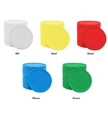 CombiCraft Blanco plastic winkelwagenmunten €2 formaat-  per 100 stuks