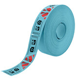 Entreebewijs op rol 57x30 mm met schuine afscheurstrook - per 1000 bonnen
