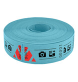 Entreebewijs op rol 57x30 mm met schuine afscheurstrook - per 1000 bonnen