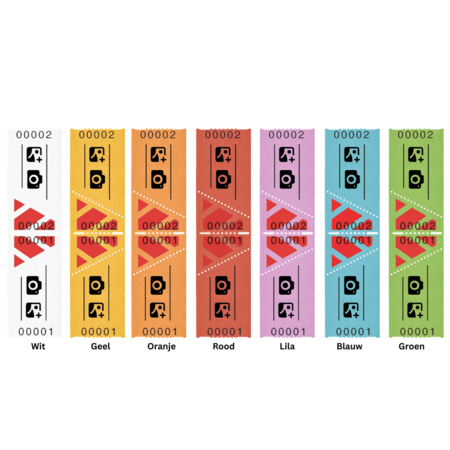 CombiCraft Entreebewijs op rol 57x30 mm met schuine afscheurstrook - per 1000 bonnen