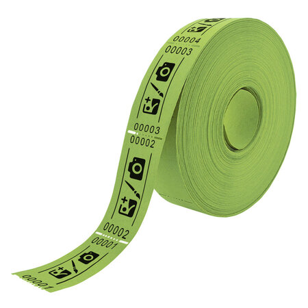 Entreebewijs op rol 57x30 mm - per 1000 bonnen