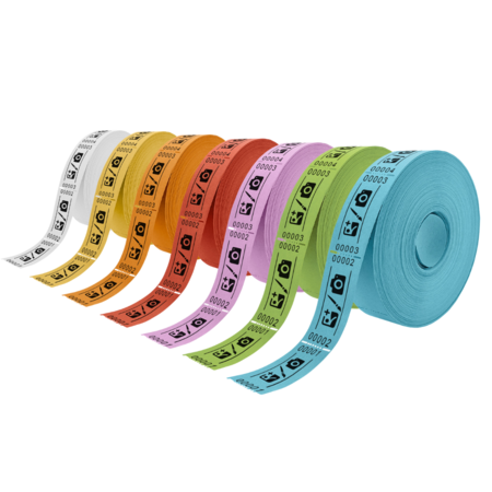 Entreebewijs op rol 57x30 mm - per 1000 bonnen