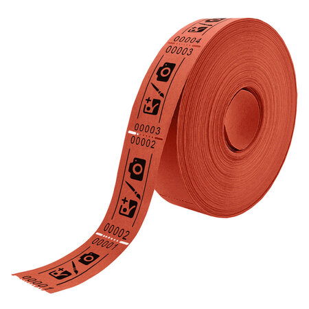 Entreebewijs op rol 57x30 mm - per 1000 bonnen