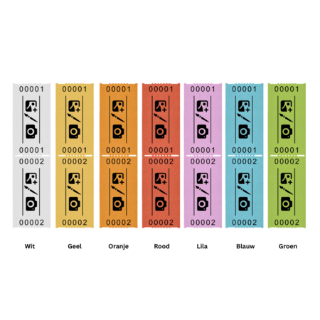 Entreebewijs op rol 57x30 mm - per 1000 bonnen