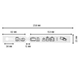 CombiCraft Kunststof bagagelabels 250x25mm op rol - per 500 labels