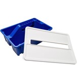 Consumptiemunten, 6000 stuks met 1-consumptie aan beide zijden samen met 3 gereedschapskisten c.q.  opbergboxen in het blauw.