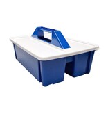 Consumptiemunten, 6000 stuks met 1-consumptie aan beide zijden samen met 3 gereedschapskisten c.q.  opbergboxen in het blauw.