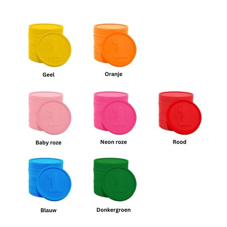 CombiCraft Reliëfmunt getal 1 met opbergkist - per 2000 stuks