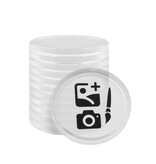 CombiCraft Transparante munten met jouw eigen bedrukking Ø25mm - per 100 stuks