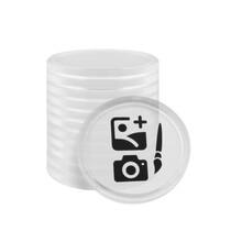 Bedrukte munten plastic Ø25mm - 100 stuks