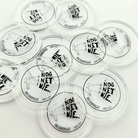 CombiCraft Transparante munten met jouw eigen bedrukking Ø25mm - per 100 stuks