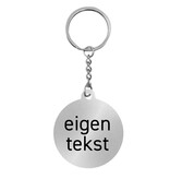 RVS sleutelhanger met tekst - per 1 stuk
