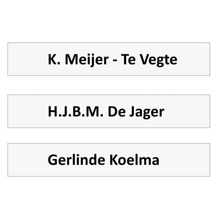 CombiCraft Losse naamstroken 110x18mm voor aanwezigheidsborden - per 1 stuk