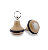 Houten hotel sleutelhanger Belly Wood lichtbruin blanco of met gravering - per 1 stuk