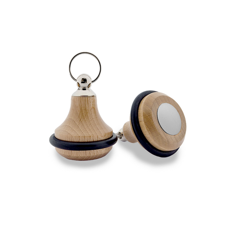 Houten hotel sleutelhanger Belly Wood lichtbruin blanco of met gravering - per 1 stuk