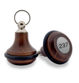 CombiCraft Houten hotel sleutelhanger Belly Wood donkerbruin blanco of met gravering - per 1 stuk