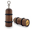 Houten hotel sleutelhanger Prince George donkerbruin blanco of met gravering - per 1 stuk